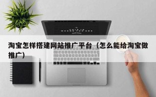 阳春淘宝怎样搭建网站推广平台（怎么能给淘宝做推广）